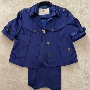 Purple Burberry tank top with jacket set